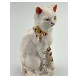 Late 19th C. Pennsylvania Chalkware Cat Figurine.