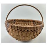 Splint Wood Egg Gathering Buttocks Basket.