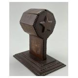 Tramp Hobo Art Wooden Patriotic Barrel Statuette.