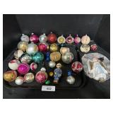 Vintage Christmas Tree Topper & Glass Ornaments