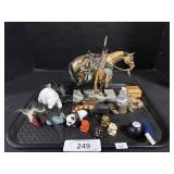 Small Animal Figurines, Matches, Mini 8 Ball.