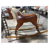 Large Wooden Rocking Horse.
