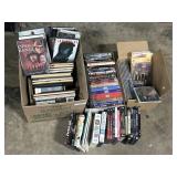 DVD Movies, Music CDs, & Books.