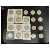 20 90% Silver Kennedy Half Dollars.