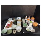 Ceramic Vases & Bowls, Redware Eggs.
