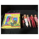 5 Barbie & Ken Like Dolls, Francie & Casey Case