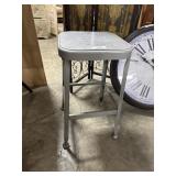 Vtg Industrial Steel Stool.