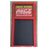 Coca-Cola Chalkboard Advertising Sign.
