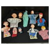 Puppets, Three Stooges, Wimpy, Pinocchio, Popeye.