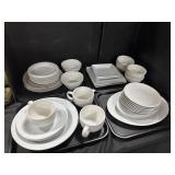 Large Lot Of White Dinnerware.