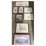 8 Art Prints (Turley, Washington, Williamsburg).