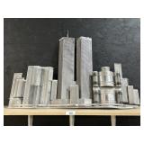 Large Metal NYC Twin Town 3-D Wall Art.