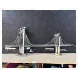 Huge Metal Brooklyn Bridge Wall Sculpture.