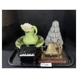 Green Basin & Pitcher, Piano Watering Can.