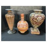 Signed Art Glass, Oriental Accent & Pottery Vases.