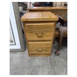 Blonde Oak Filing Cabinet.