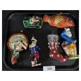 Chris Radko Glass Santa Ornaments.
