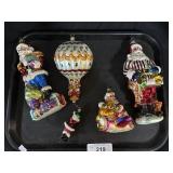 Chris Radko Glass Santa Ornaments.