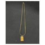 Necklace Chain W/.999 Fine Gold Pendant.