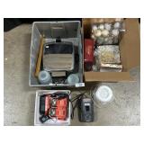 Battery Chargers, Ornaments, Waffle Maker.