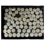 74 Kennedy Half Dollars.