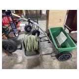 Central Seeder, Garden Hose & Reel.