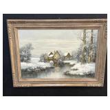 Large F. Wagner Landscape Oil On Canvas.