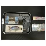 22 Cal Ammunition, Record Flair Gun, Lures.