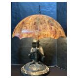 Mainland-Smith Brass & Penshell Frog Lamp.