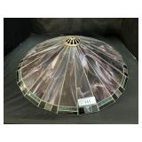 Signed Slag Glass Lamp Shade.