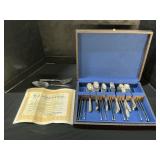 Wm. a. Rogers Flatware Set W/ Case. Case approx