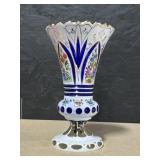Bohemian Cut Glass Vase.