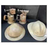 Fire and Doughboy Helmets, Gas Blow Torches.
