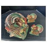 Vintage Paper Turkey Decorations.