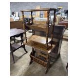 (2) Pine & Oak Wooden Side Tables.