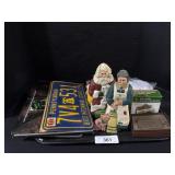 License Plates, Wooden Figures, Card Holder.