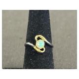 Marked 925 Sterling Silver Opal Ring.