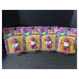 4 NOS Barney Toy Action Figures.