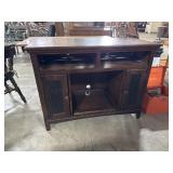 Dark Mahogany Veneer Media Cabinet.