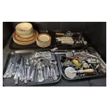 Lot Of Dinnerware & Flatware.
