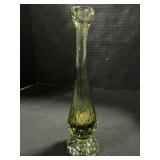 Green Swung Glass Vase.