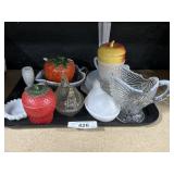 Milk Glass, Hens On A Nest, Fruit Jars.