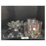INT Silver Co Candlestick Holders, Coke Glasses.