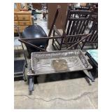Vtg Wagon Bench & Wooden 5pt Star.
