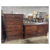 Dark Cherry Vanity & Chest of Drawers.
