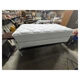 White Scrollwork Day Bed & Clean Sealy Mattress.