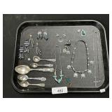 Sterling Silver Spoons, Native American Jewelry.