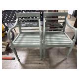 Solid Wooden Patio Armchairs.