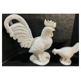 Ceramic Rooster & Chicken.