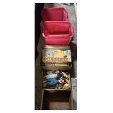 Board Games, Cowboy Game, Dolls, Crate.